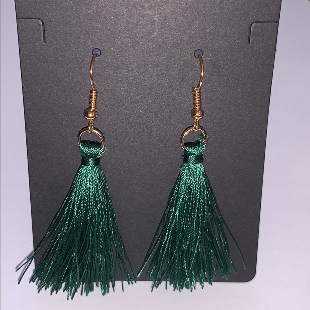 Green earrings